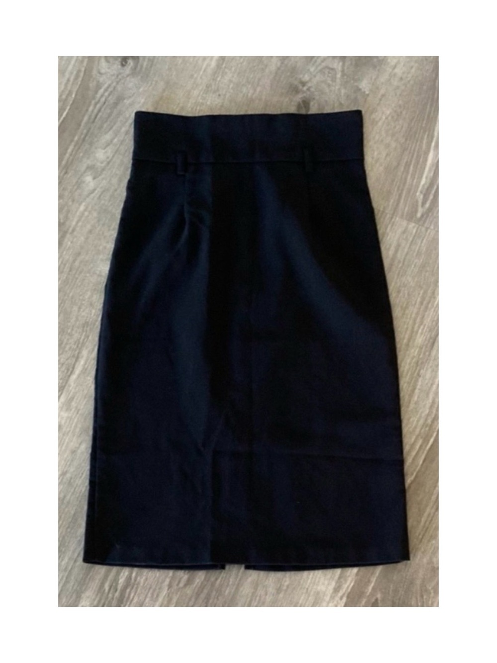 Classic High-Waist Black Pencil Skirt
